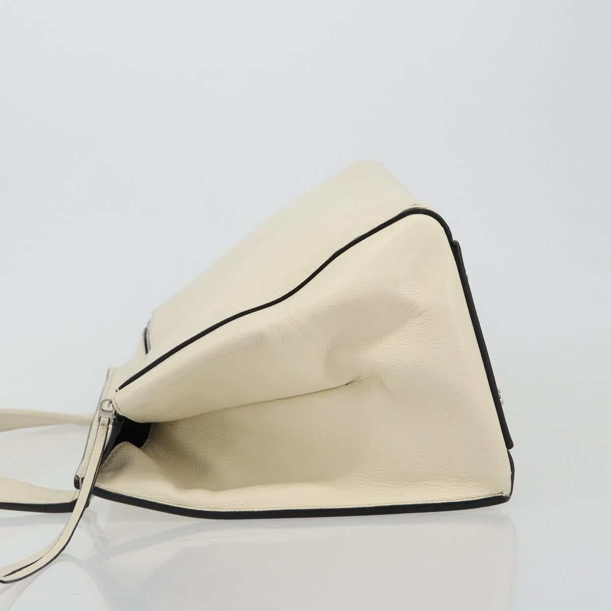 Celine Edge Leather White Leather Handbag (Pre-Owned)
