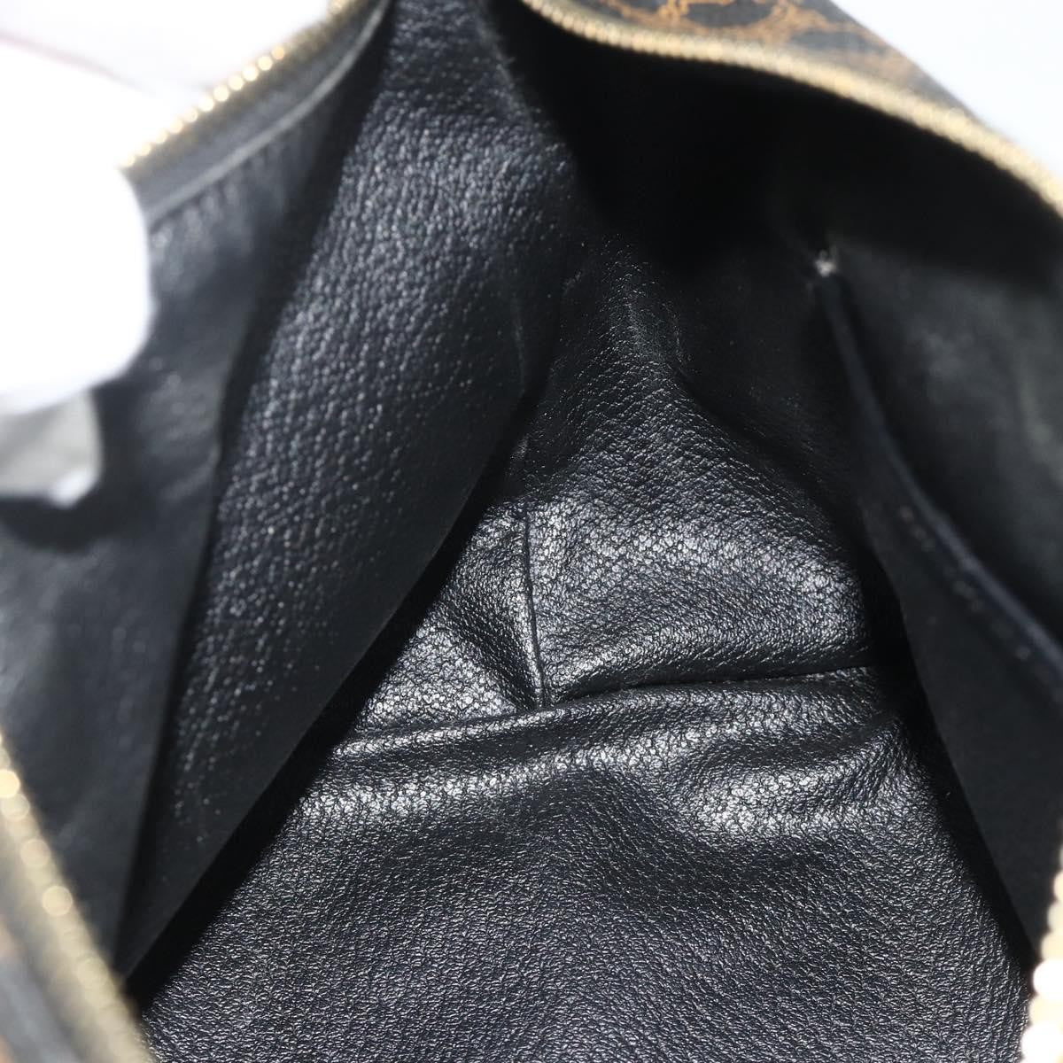 Celine Vintage Macadam Macadam Canva  Vinyl Black Canvas Handbag (Pre-Owned)