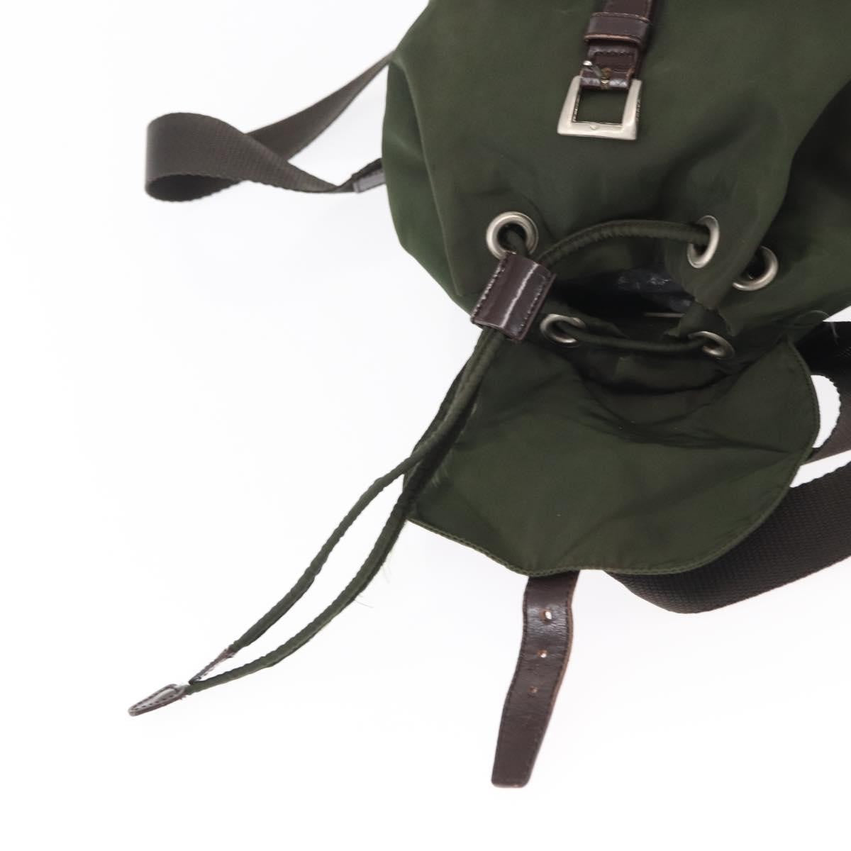 Prada Front Pocket Tessuto Khaki Nylon Backpack Bag (Pre-Owned)
