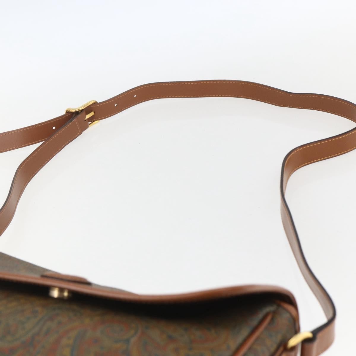 Valentino Garavani Vintage Canvas And Leather Brown Canvas Shoulder Bag Bag (Pre-Owned)