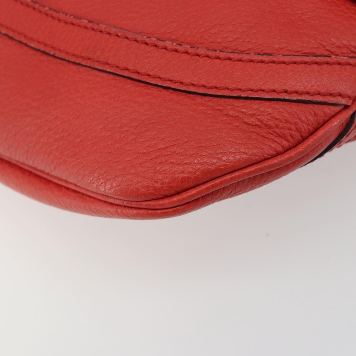 Gucci Abbey Leather Red Leather Shoulder Bag Bag (Pre-Owned)