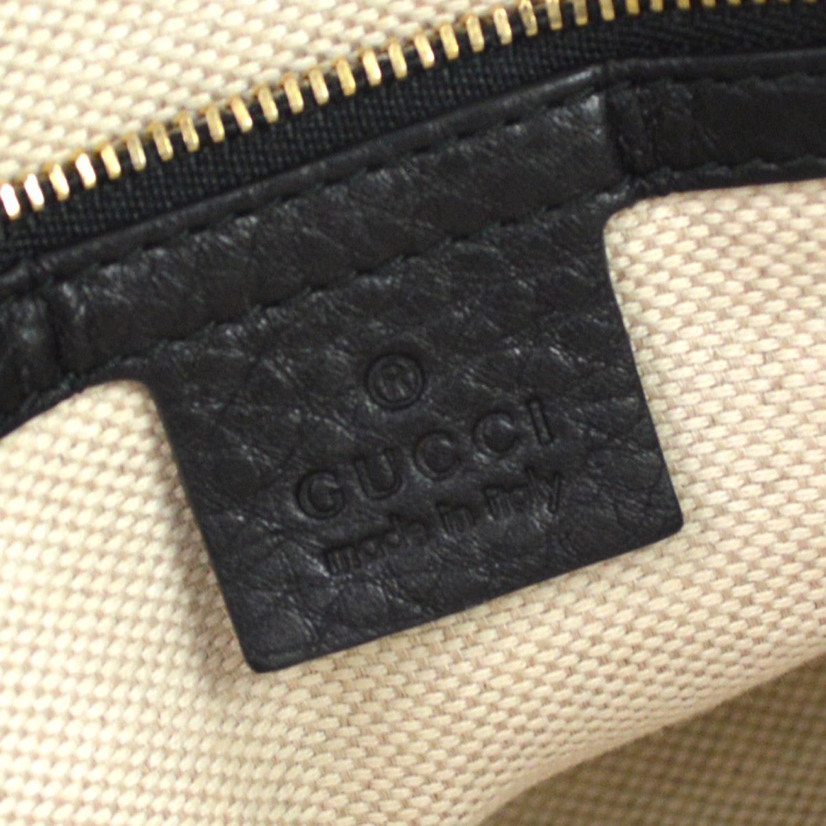 Gucci Soho Working Leather Black Leather Tote Bag Bag (Pre-Owned)