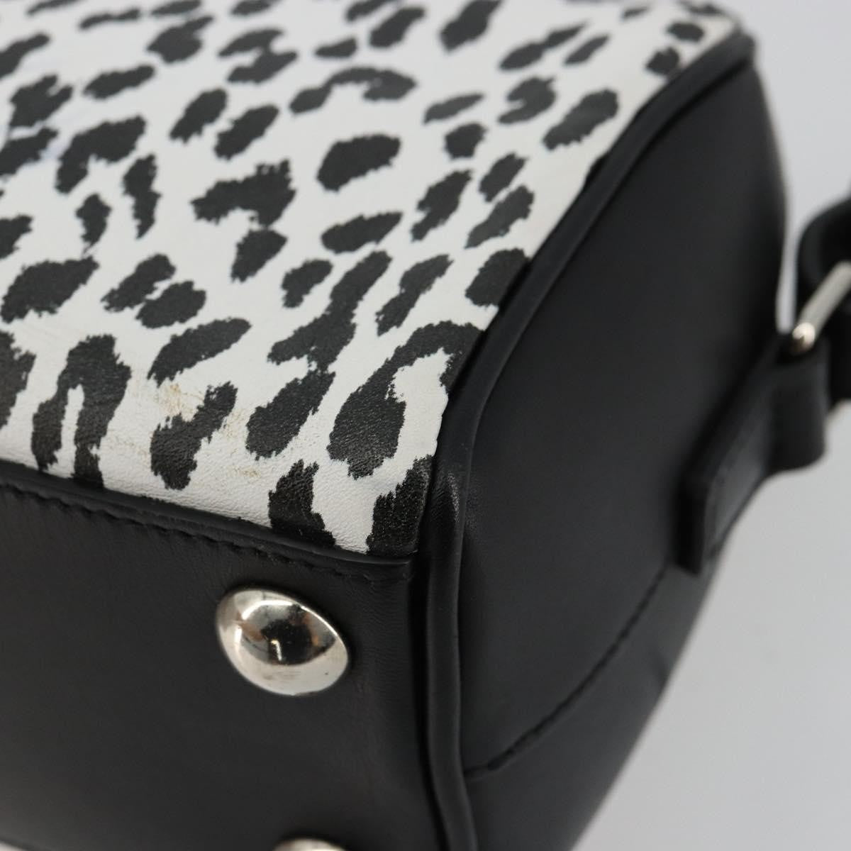 Saint Laurent Classic Baby Duffle Printed Leather Black Leather Handbag (Pre-Owned)