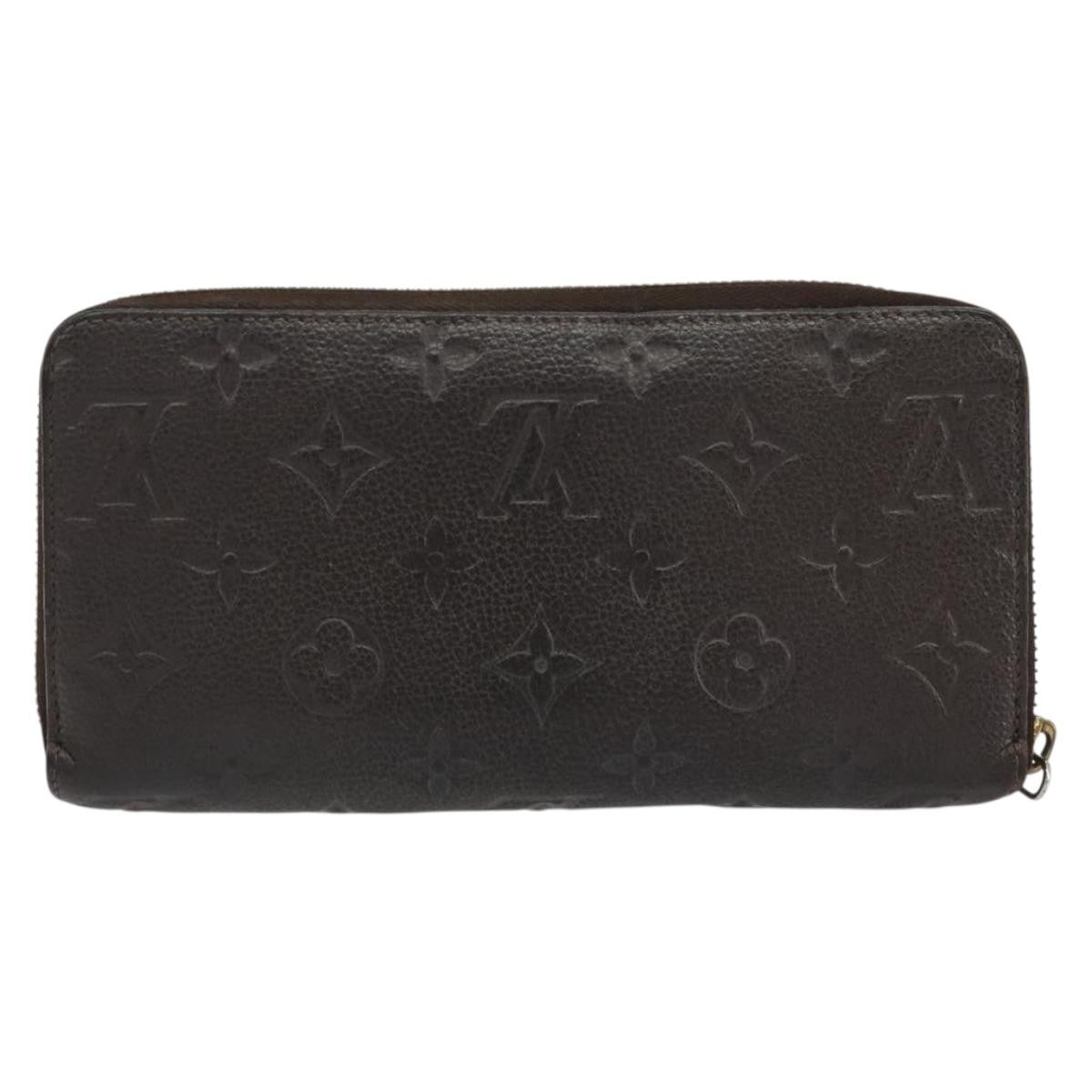 Louis Vuitton Zippy Wallet Nm Leather Empreinte Brown Leather Wallets Accessory (Pre-Owned)