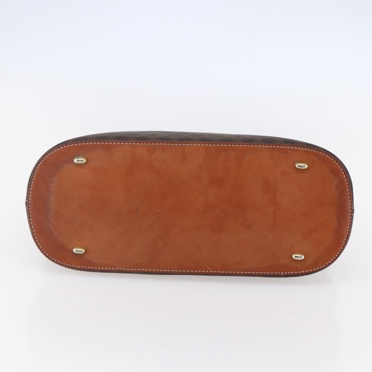Celine Vintage Macadam Canvas Brown Canvas Handbag (Pre-Owned)
