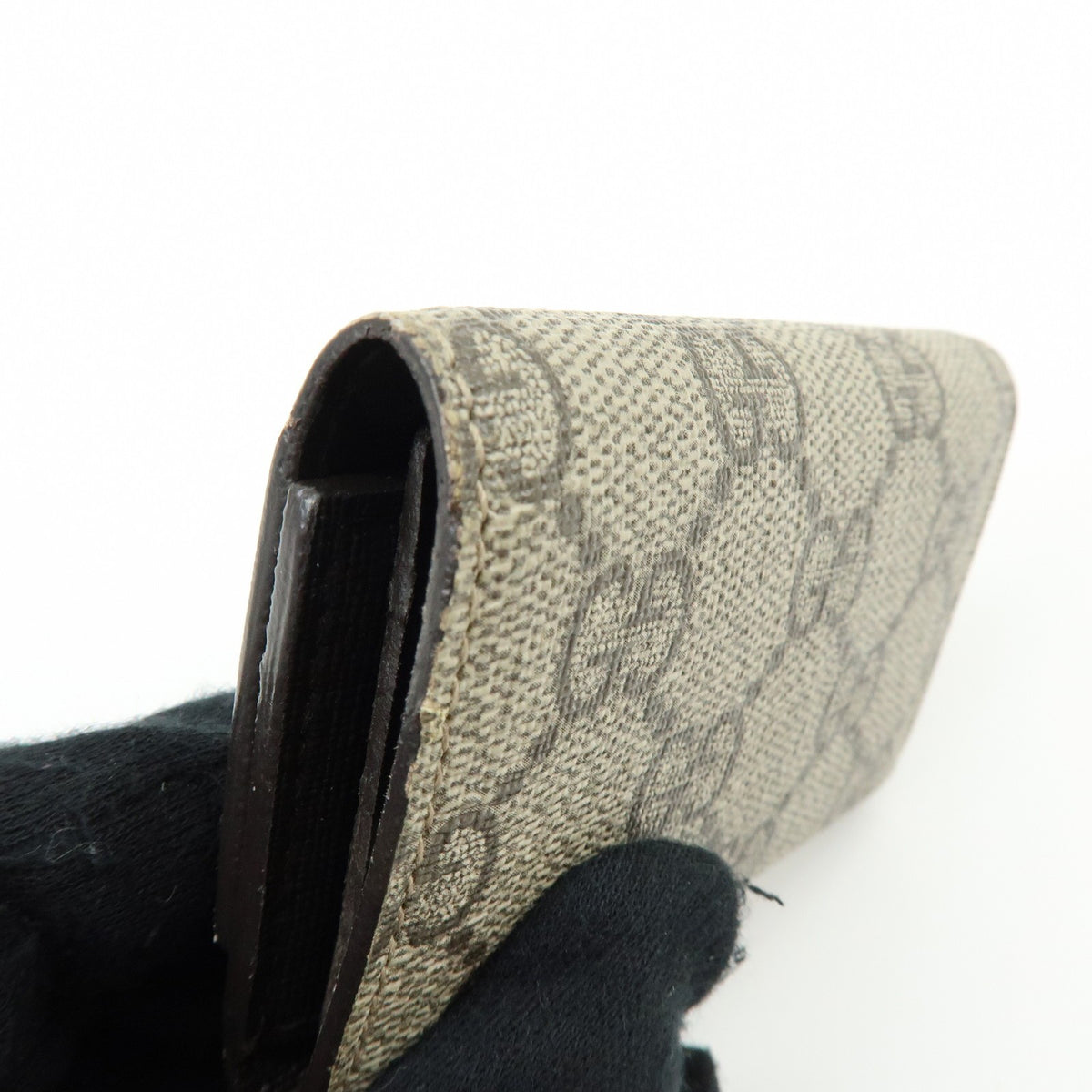 Gucci Interlocking G French Gg Coated Canvas Beige Canvas Wallets Accessory (Pre-Owned)