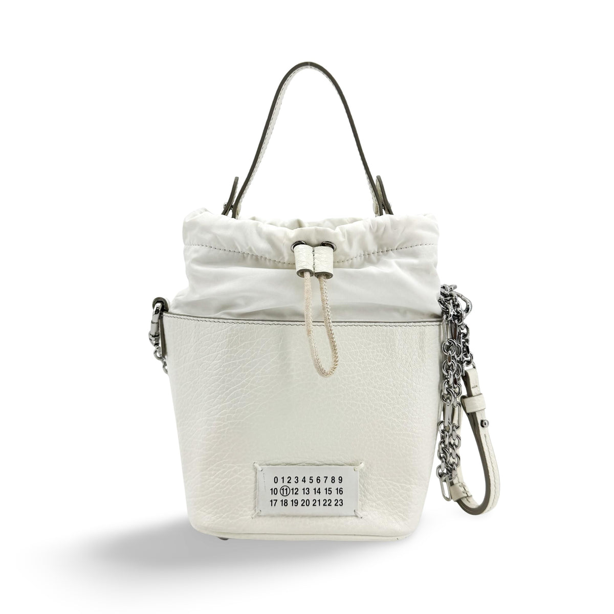 Maison Margiela 5Ac Leather White Calfskin Handbag (Pre-Owned)