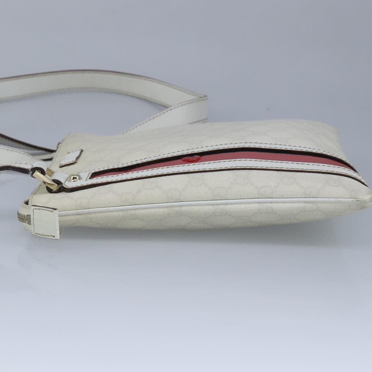 Gucci Sherry Line Shoulder Canvas White Pvc Shoulder Bag Bag (Pre-Owned)