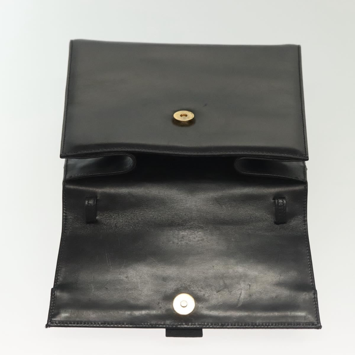 Salvatore Ferragamo Vala Leather Black Leather Handbag (Pre-Owned)