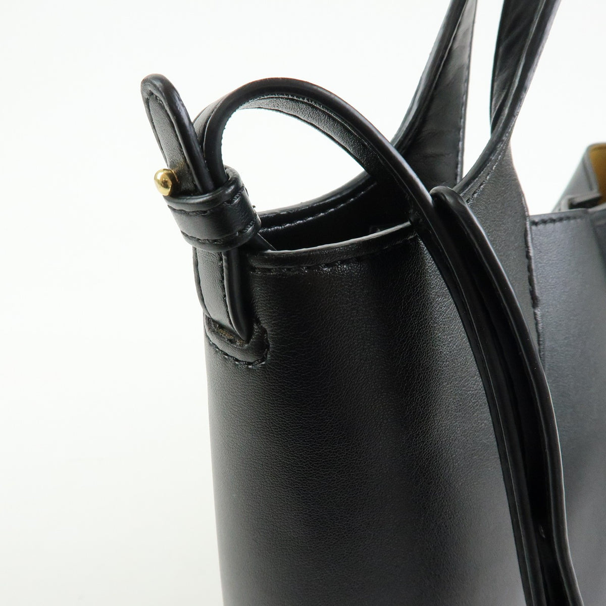Stella Mccartney Alter Faux Leather Black Synthetic Tote Bag Bag (Pre-Owned)