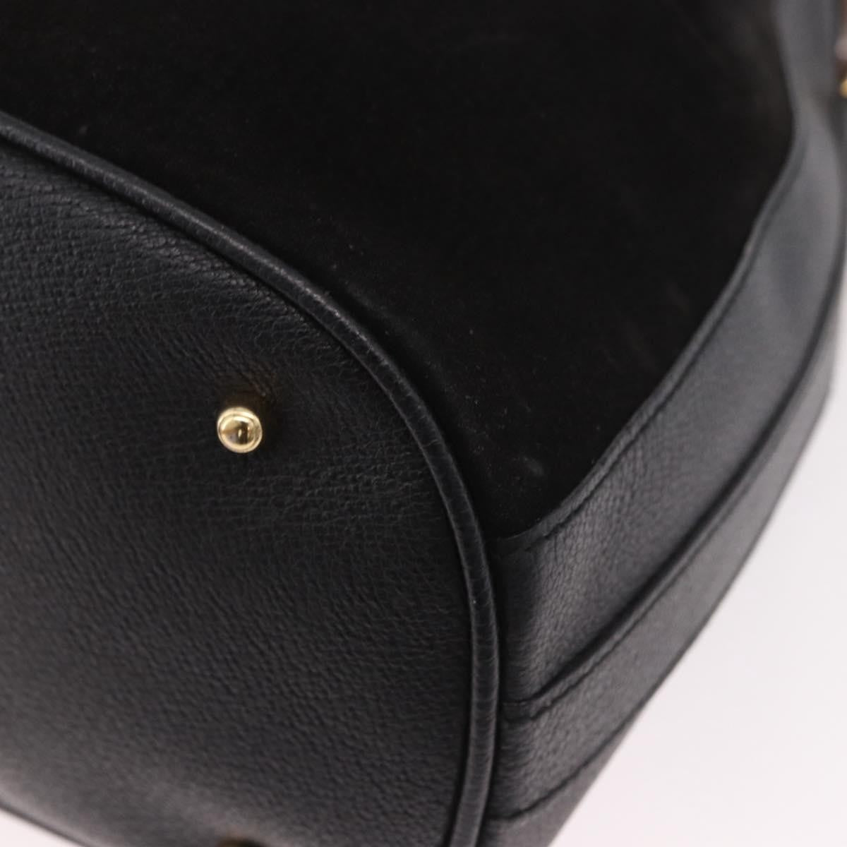 Gucci Vintage Bamboo Bucket Suede And Leather Black Suede Handbag (Pre-Owned)