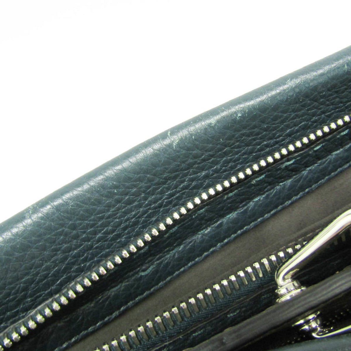 Fendi Monster Selleria Peekaboo Leather Green Leather Handbag (Pre-Owned)