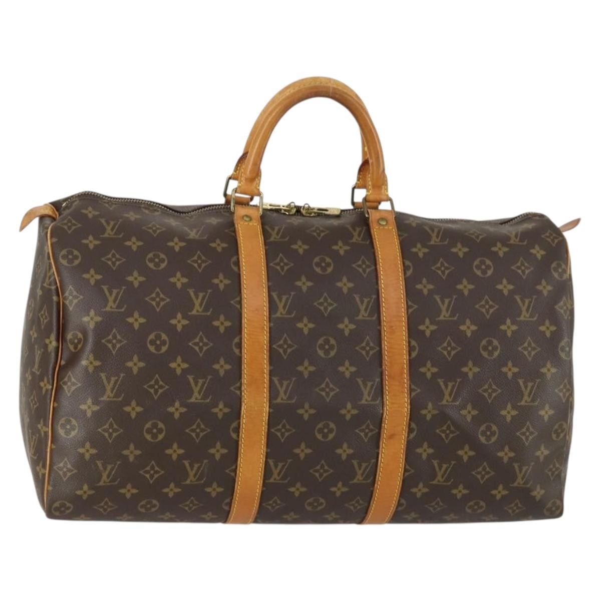 Louis Vuitton Keepall Monogram Canvas Brown Canvas Travel Bag Bag (Pre-Owned)