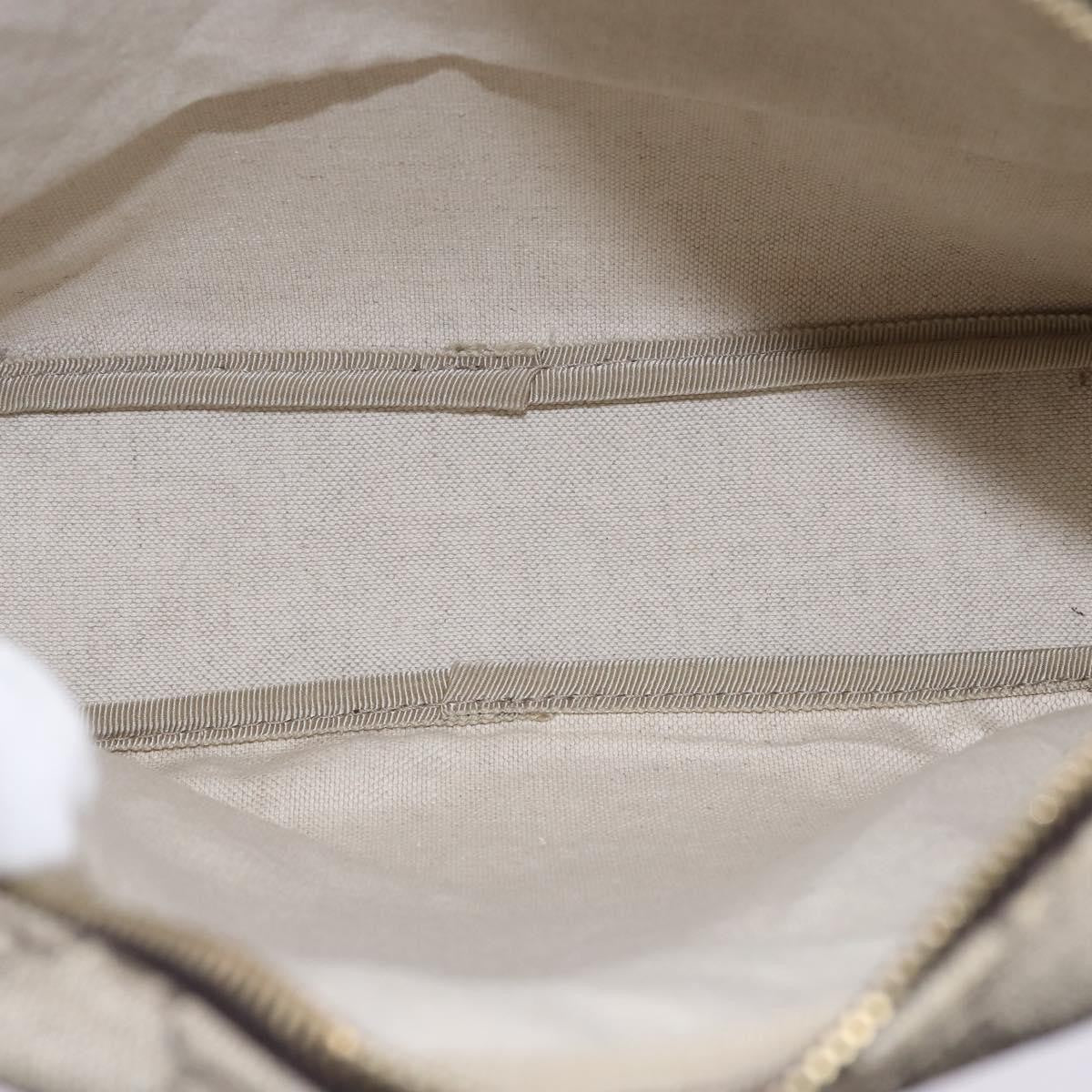 Gucci Front Zip Messenger Gg Coated Canvas Beige Canvas Crossbody Bag Bag (Pre-Owned)