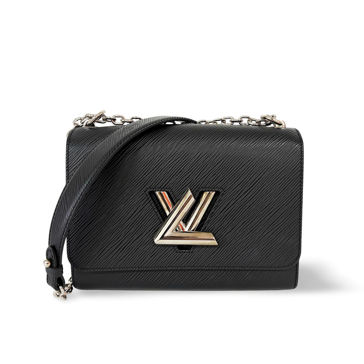 Louis Vuitton Twist Handbag Epi Leather Black Leather Handbag (Pre-Owned)