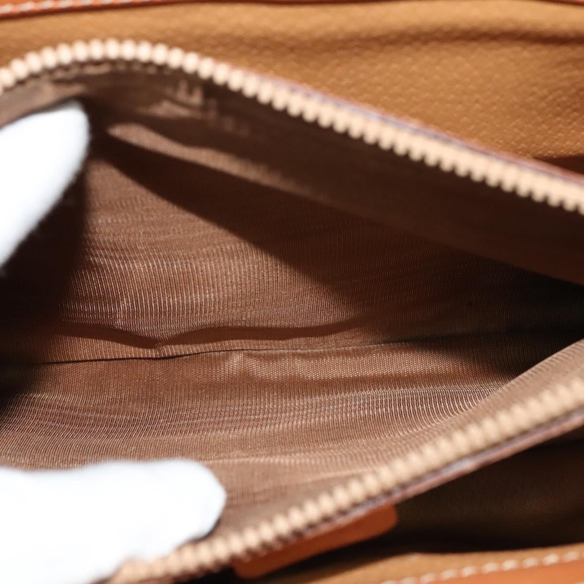 Celine Vintage Convertible Top Handle Macadam Coated Canvas Beige Canvas Handbag (Pre-Owned)