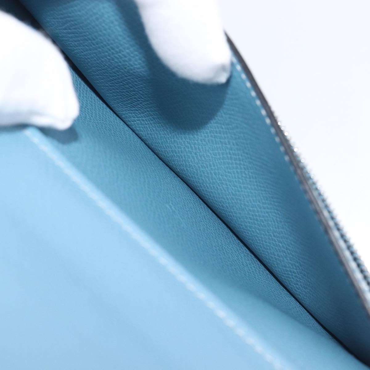Hermes Vision Ii Agenda Epsom Blue Leather Wallets Accessory (Pre-Owned)