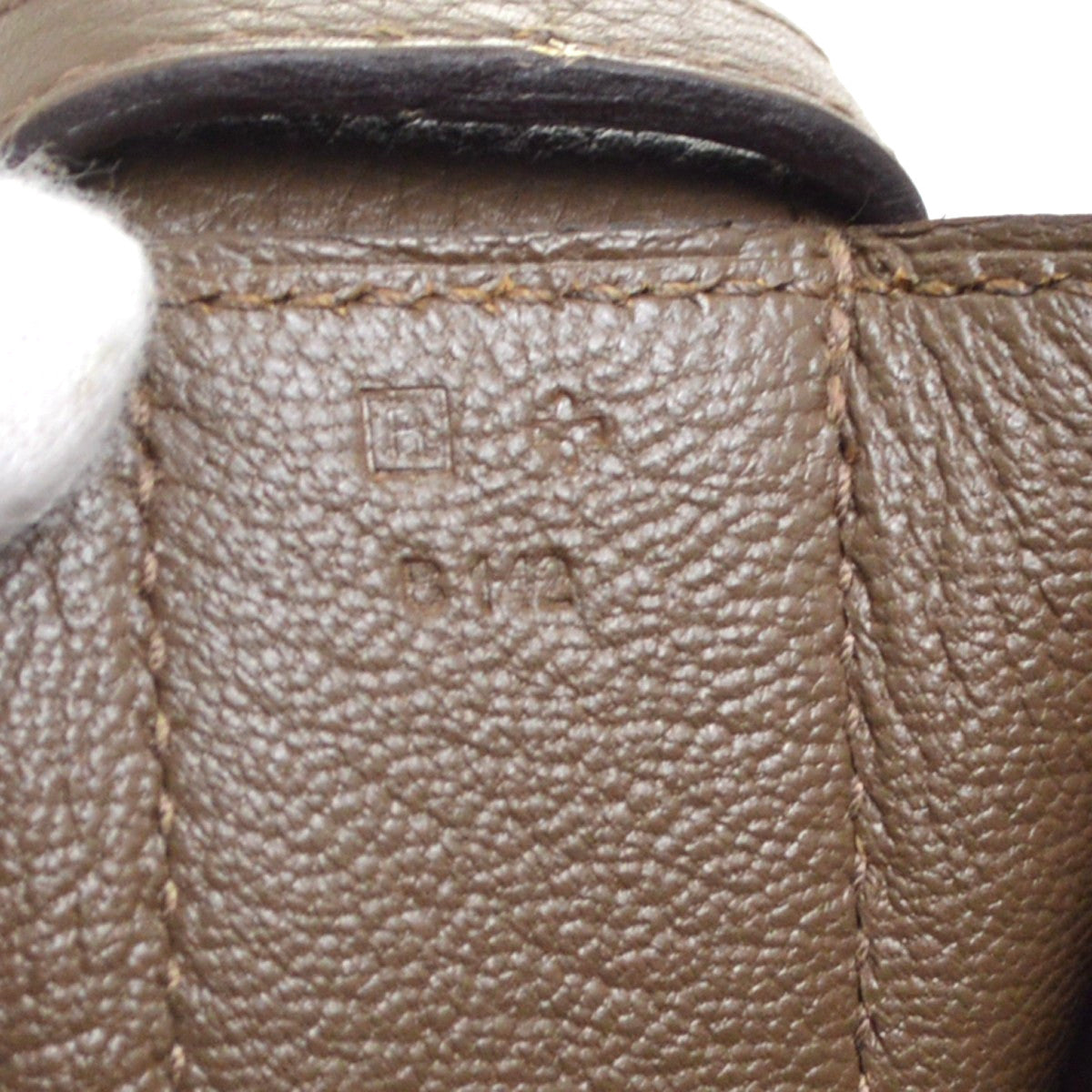 Hermes Steve Caporal Clemence Brown Leather Handbag (Pre-Owned)