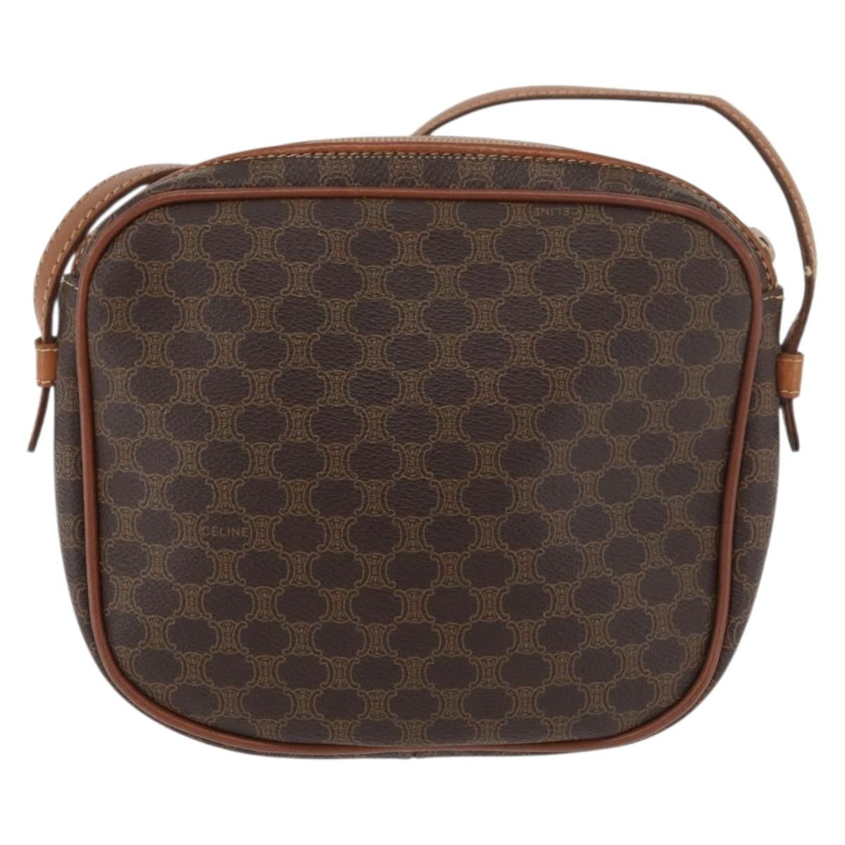 Celine Vintage Macadam Canvas Brown Pvc Shoulder Bag Bag (Pre-Owned)