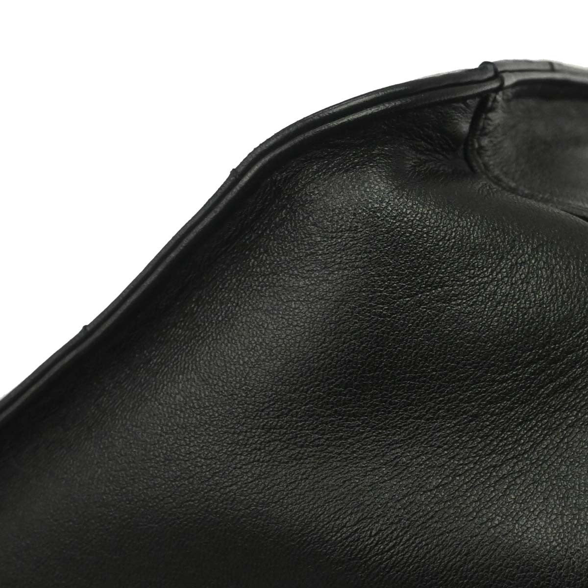 Chanel Chocolate Bar Cc Tote Quilted Leather Black Leather Tote Bag Bag (Pre-Owned)