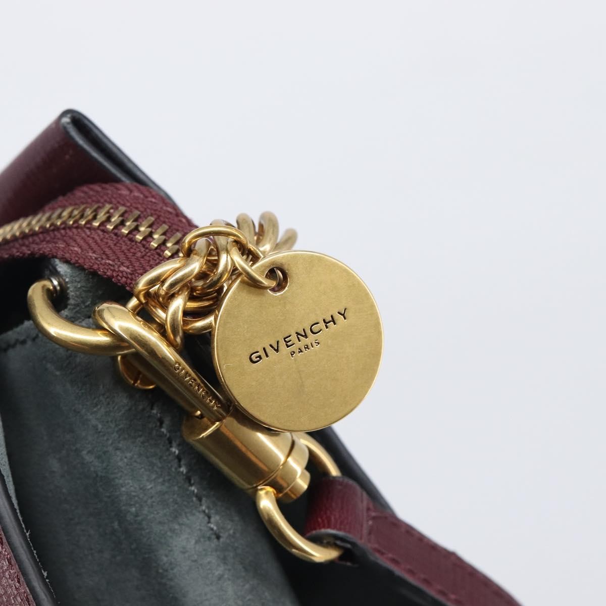 Givenchy Cross 3 Leather Burgundy Leather Crossbody Bag Bag (Pre-Owned)