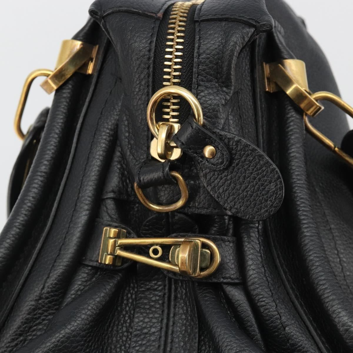 Chloe Paraty Quilted Leather Black Leather Handbag (Pre-Owned)