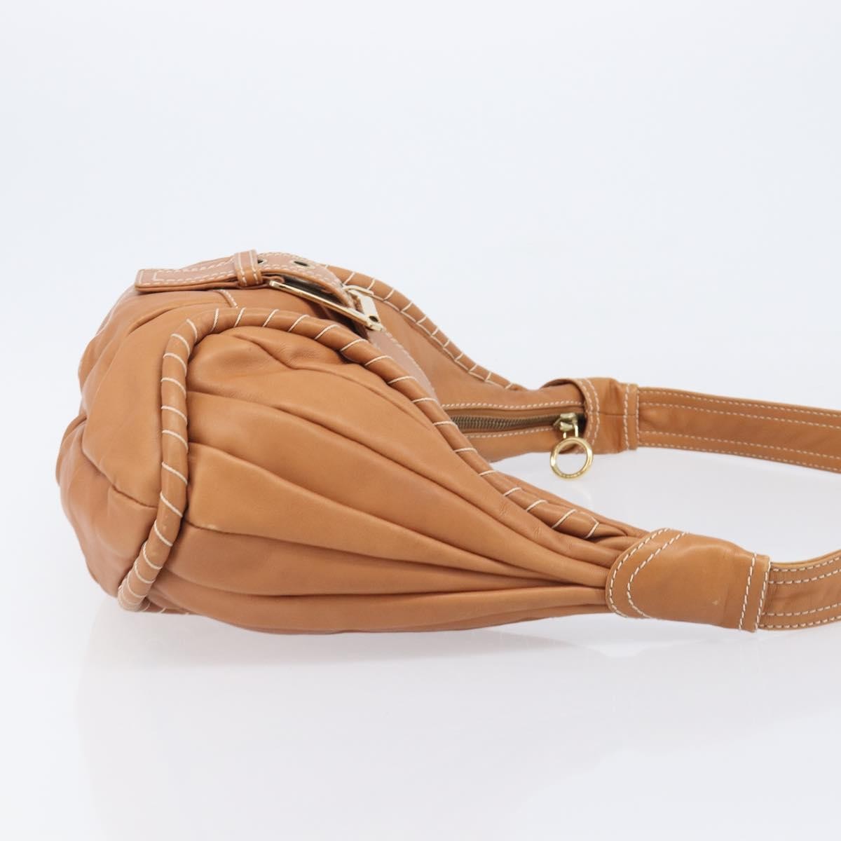 Celine Shoulder Leather Brown Leather Shoulder Bag Bag (Pre-Owned)