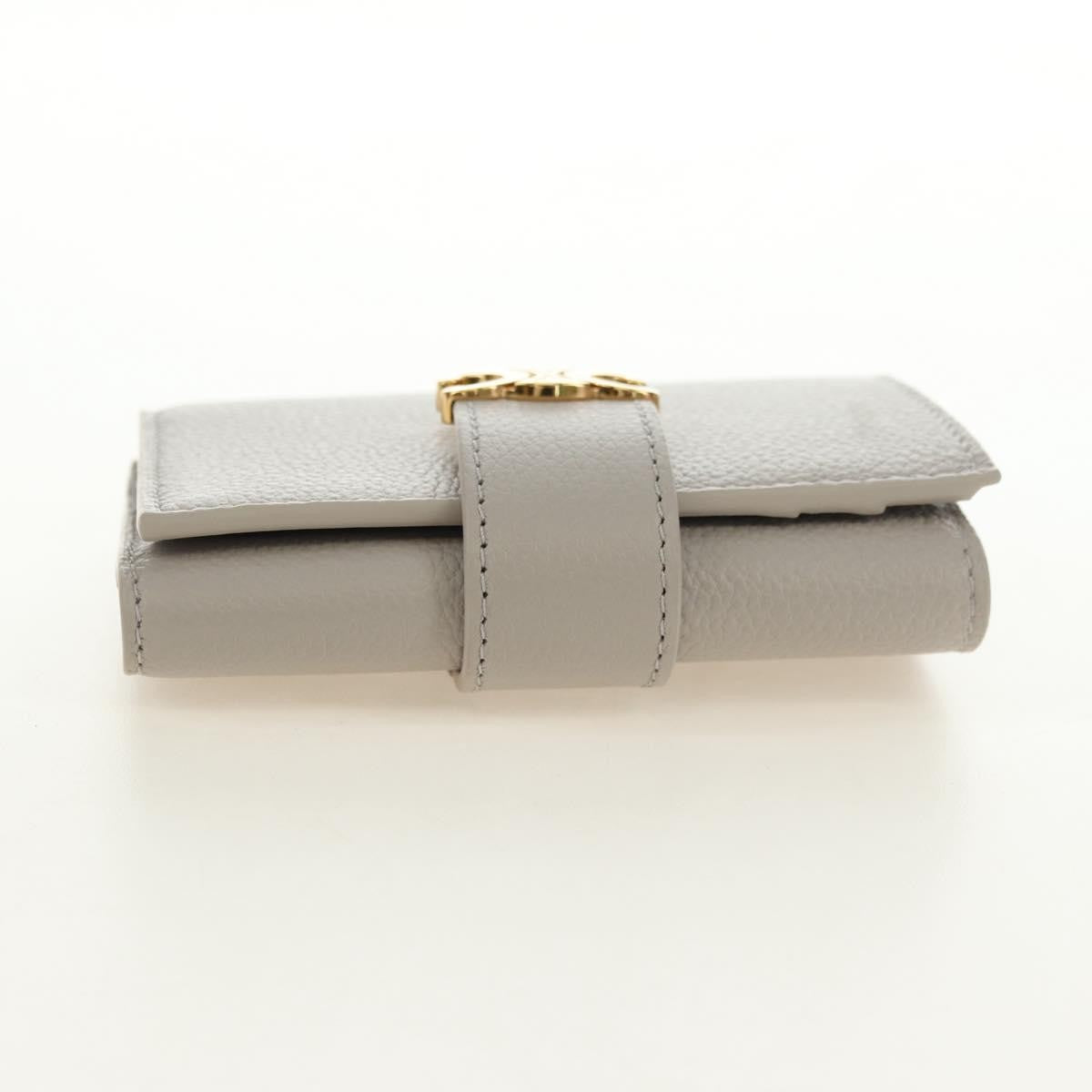 Celine Triomphe Trifold Leather Beige Leather Wallets Accessory (Pre-Owned)