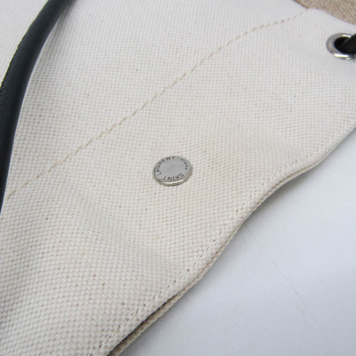Saint Laurent Universite Flat Canvas Beige Canvas Crossbody Bag Bag (Pre-Owned)