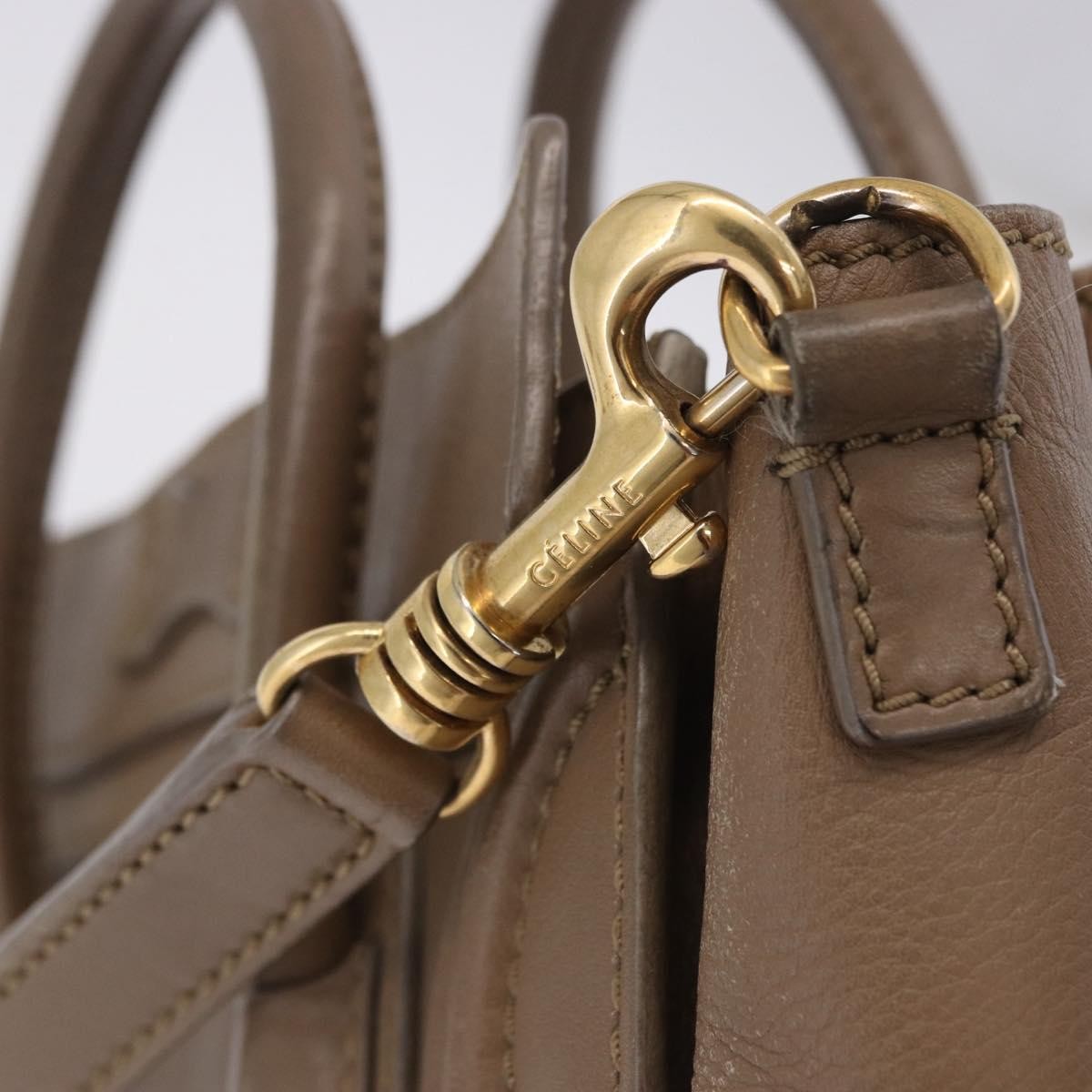 Celine Shopper Luggage Leather Beige Leather Handbag (Pre-Owned)