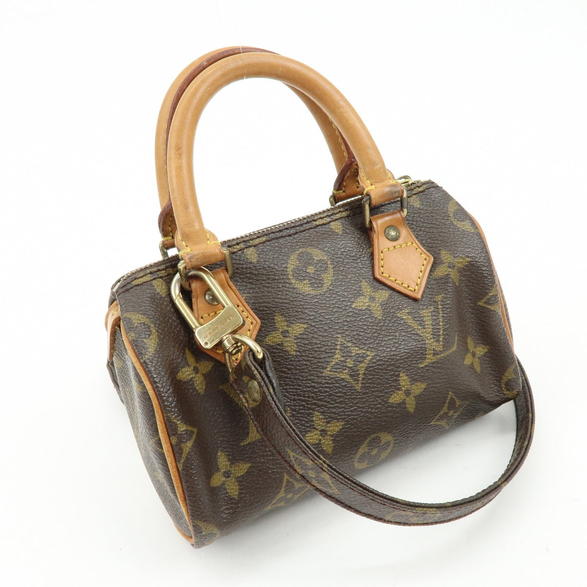 Louis Vuitton Speedy Mini Hl Monogram Canvas Brown Canvas Handbag (Pre-Owned)