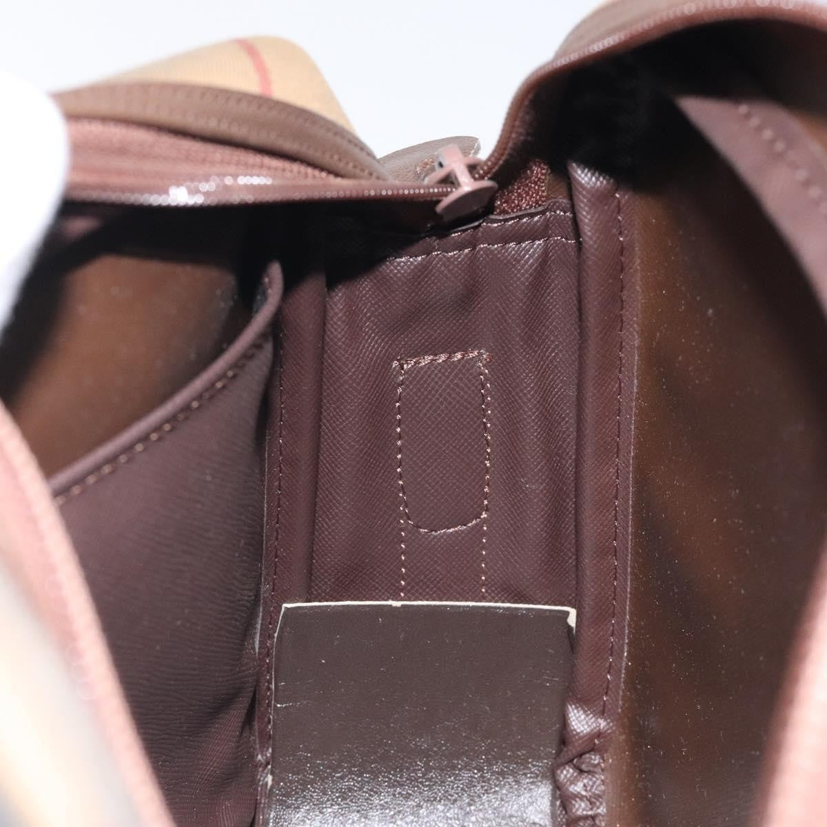 Burberry Nova Check Canvas And Leather Beige Canvas Shoulder Bag Bag (Pre-Owned)