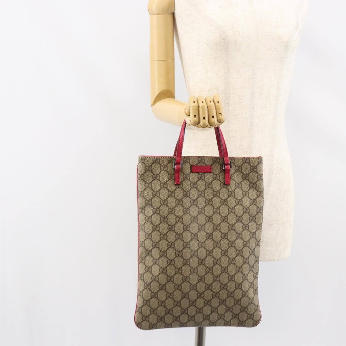 Gucci Joy Plus Flat Gg Coated Canvas Beige Pvc Tote Bag Bag (Pre-Owned)