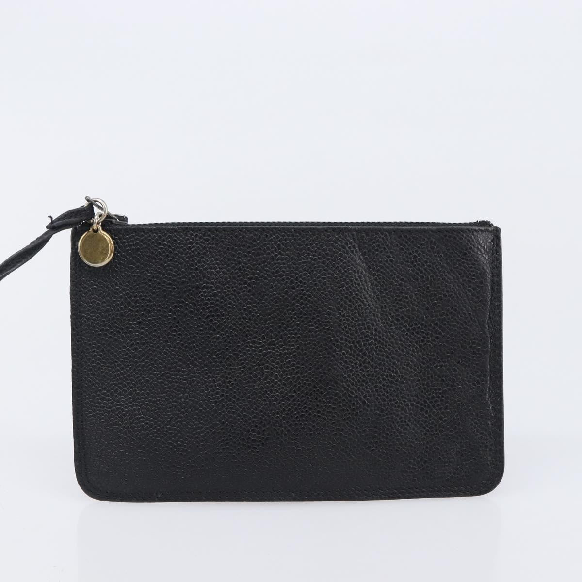 Chanel Vintage Cc Drawstring Bucket Caviar Black Leather Handbag (Pre-Owned)