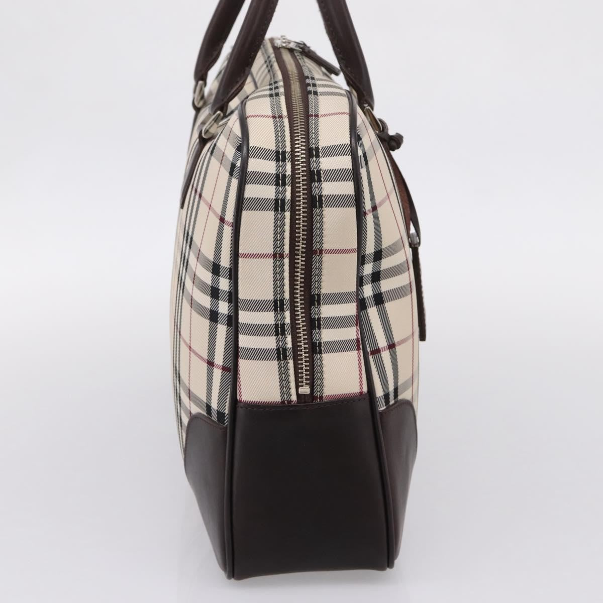 Burberry Boston Nova Check Canvas Beige Nylon Handbag (Pre-Owned)