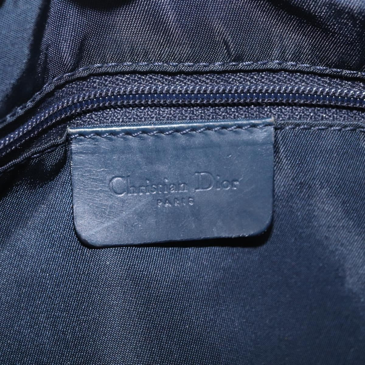 Christian Dior Vintage Double Saddle Diorissimo Canvas Navy Canvas Handbag (Pre-Owned)