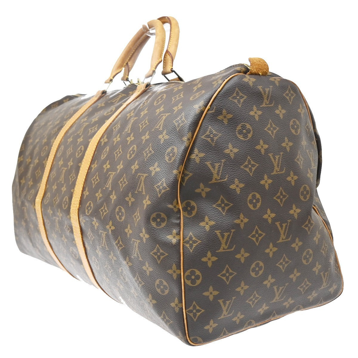 Louis Vuitton Keepall Bag Monogram Canvas Brown Canvas Travel Bag Bag (Pre-Owned)