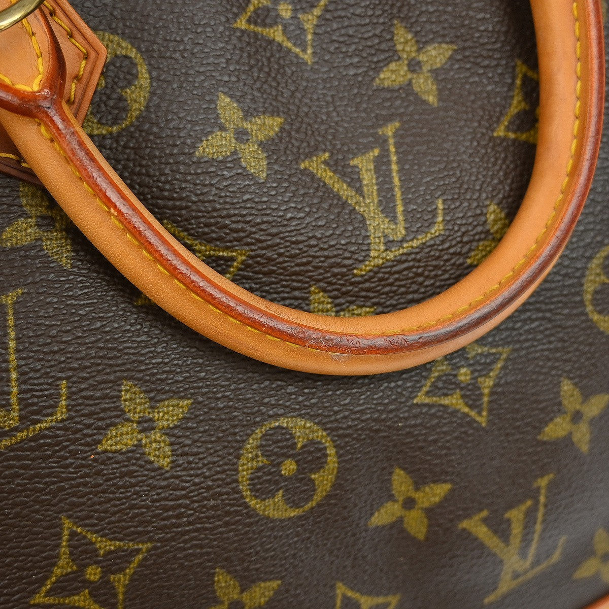 Louis Vuitton Alma Monogram Brown Canvas Handbag (Pre-Owned)