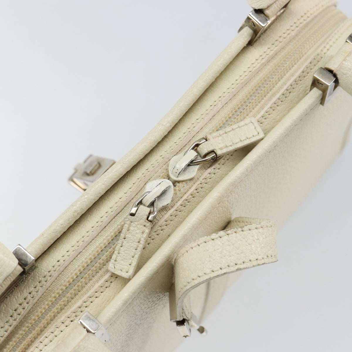 Gucci Jackie Leather White Leather Handbag (Pre-Owned)