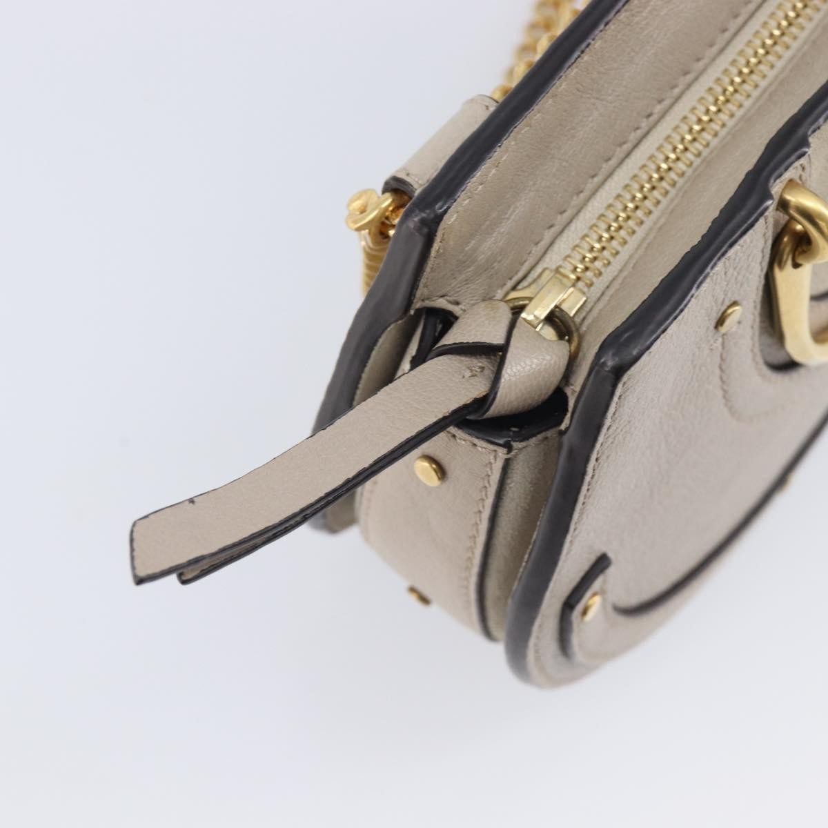 Chloe Pixie Belt Leather And Suede Beige Leather Handbag (Pre-Owned)