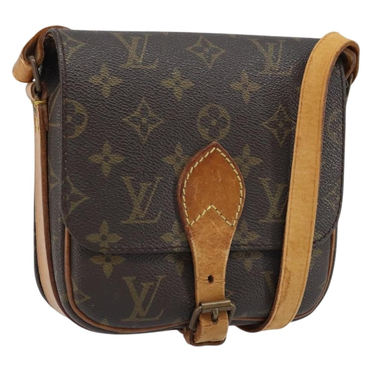Louis Vuitton Cartouchiere Monogram Canvas Brown Canvas Shoulder Bag Bag (Pre-Owned)