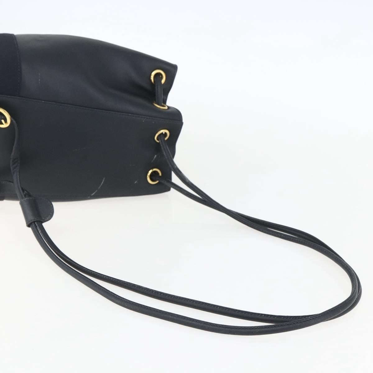 Salvatore Ferragamo Vala Leather Navy Leather Backpack Bag (Pre-Owned)