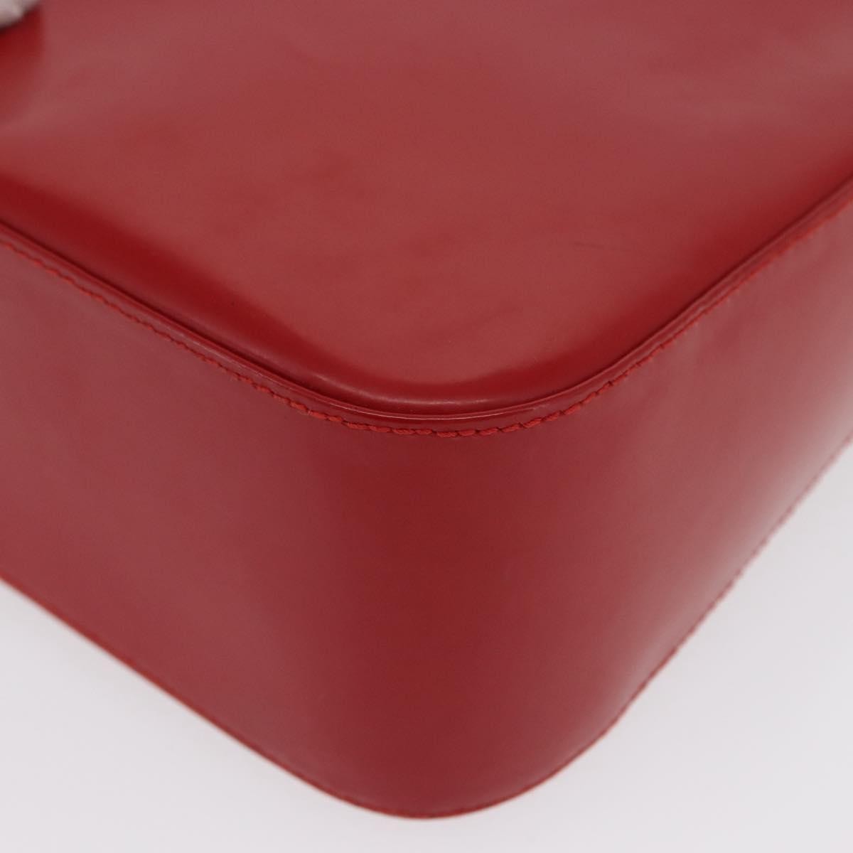 Salvatore Ferragamo Vala Leather Red Leather Handbag (Pre-Owned)
