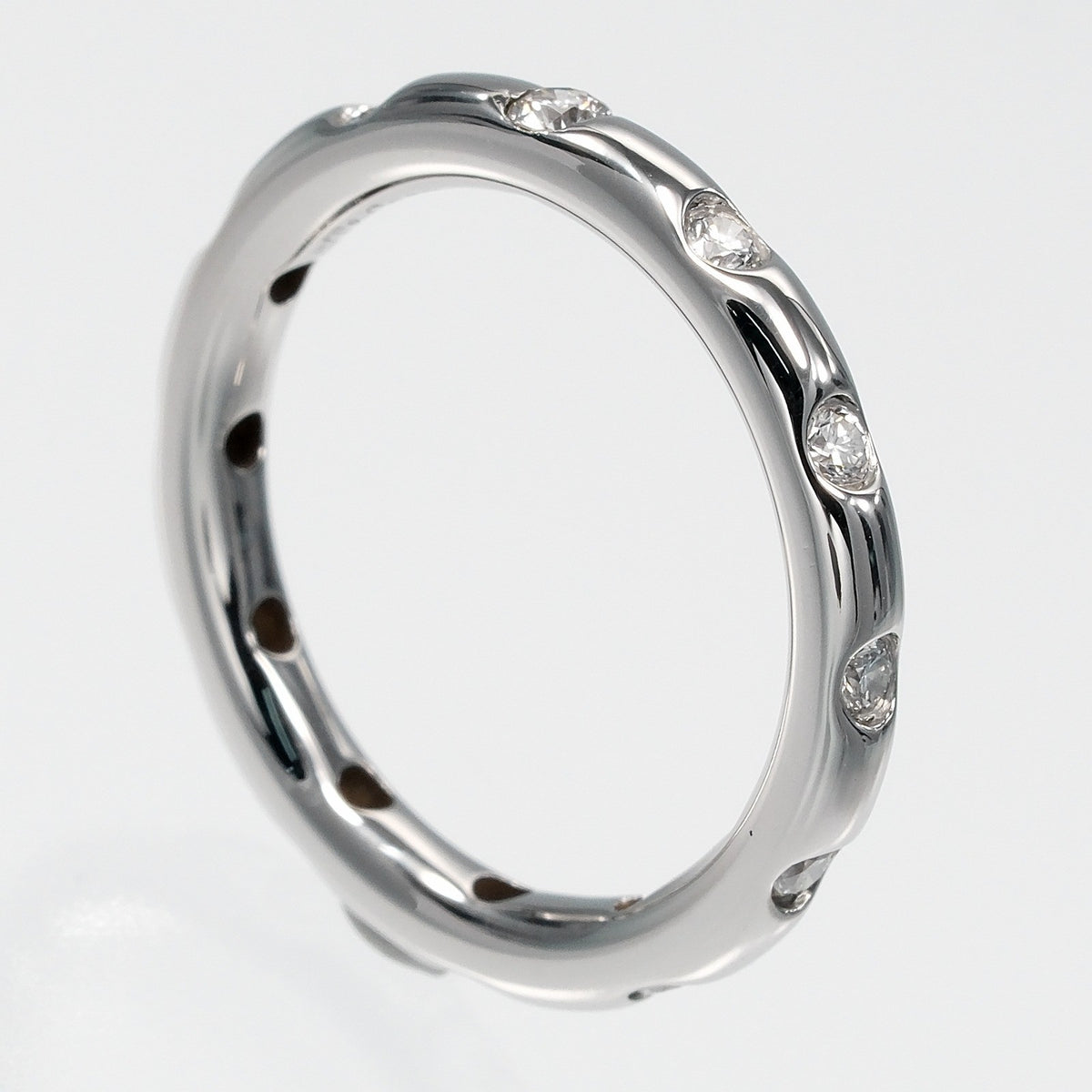 Tiffany & Co. Dots 950 Platinum Silver Platinum Ring Jewelry (Pre-Owned)