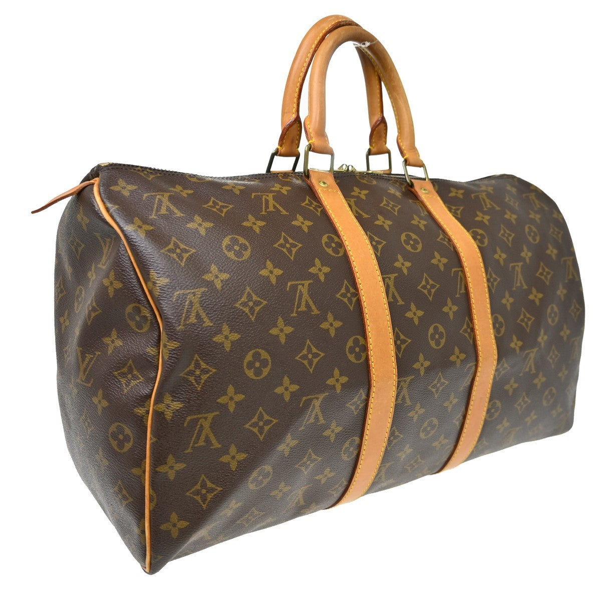 Louis Vuitton Keepall Monogram Brown Canvas Travel Bag Bag (Pre-Owned)