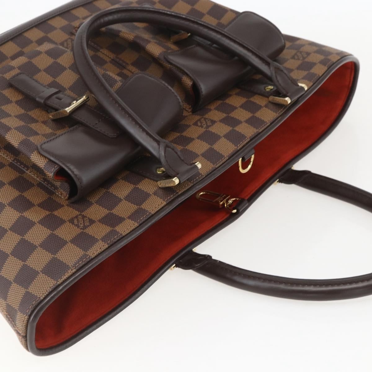 Louis Vuitton Manosque Damier Brown Canvas Handbag (Pre-Owned)