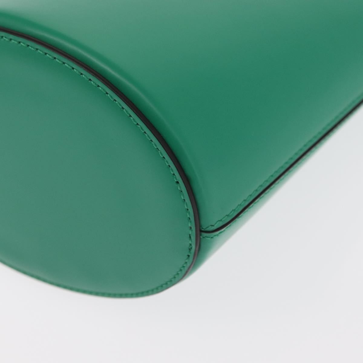 Salvatore Ferragamo Gancini Leather Green Leather Handbag (Pre-Owned)