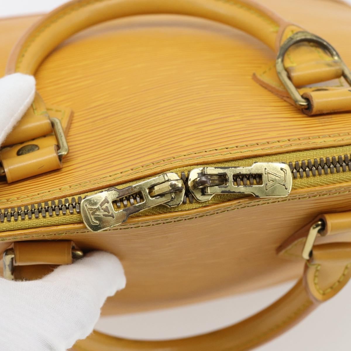 Louis Vuitton Alma Epi Leather Yellow Leather Handbag (Pre-Owned)