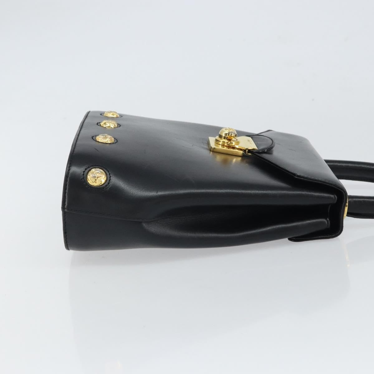 Salvatore Ferragamo Vintage Leather Black Leather Handbag (Pre-Owned)