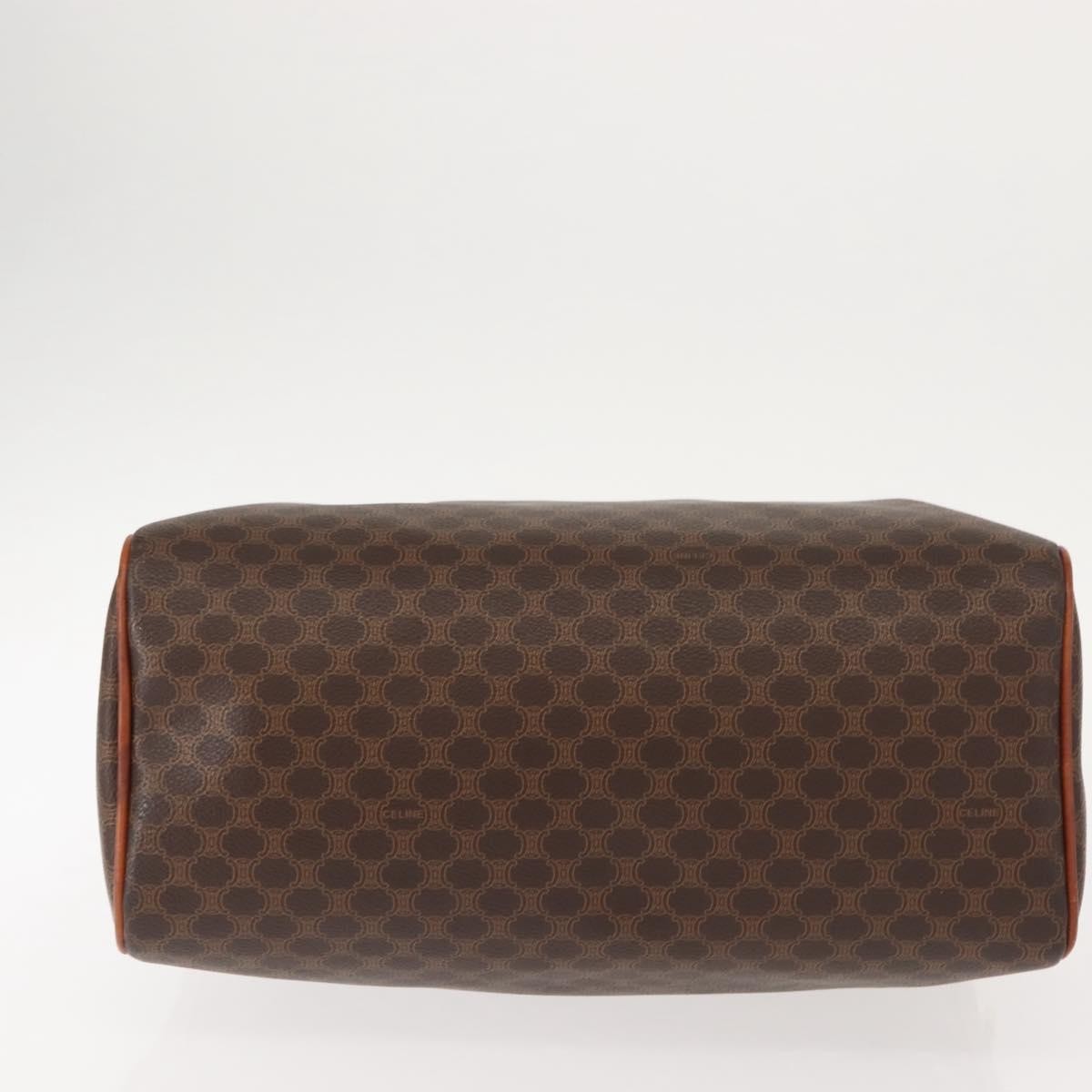 Celine Vintage Macadam Canvas And Leather Brown Canvas Handbag (Pre-Owned)
